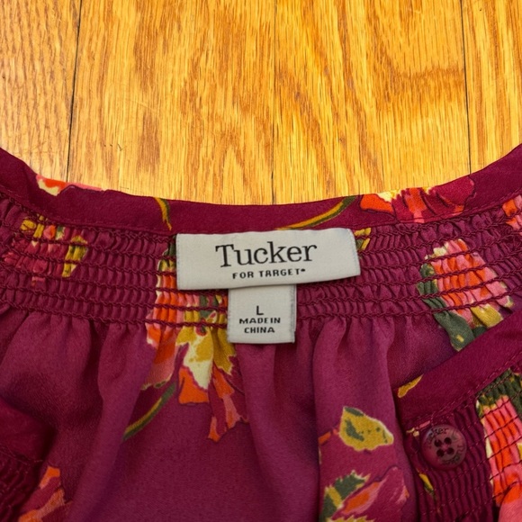 Tucker For Target Floral Button Down Blouse Women’s Size Large - Picture 8 of 12